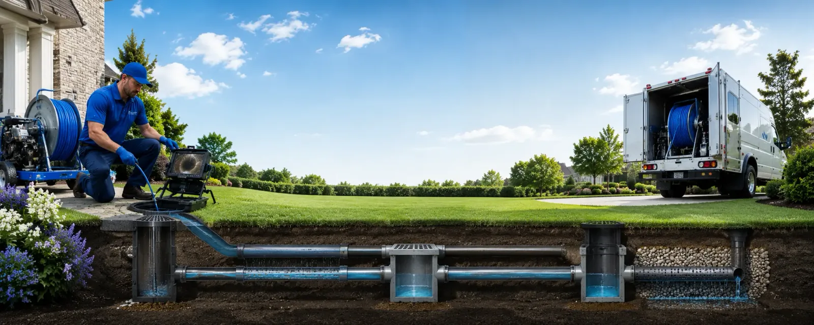 Outdoor drain cleaning information for Longwood, NC